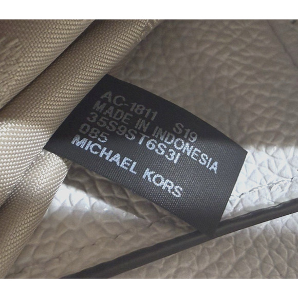 Michael Kors Cassie Large Satchel Leather Handbag Optic White Floral Cutout New - Picture 12 of 14